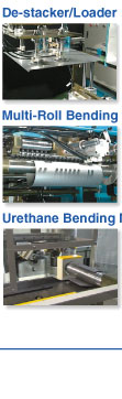 de-stacker/loader, multi roll bending and urethane bending machines from Fuji Machine Works